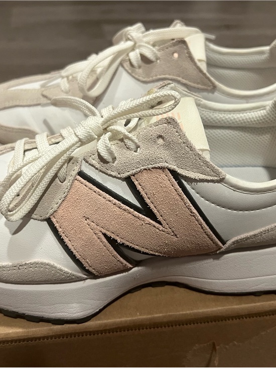 New Balance Shoes - New Balance Women's White and Light Pink Suede-Accent Sneakers